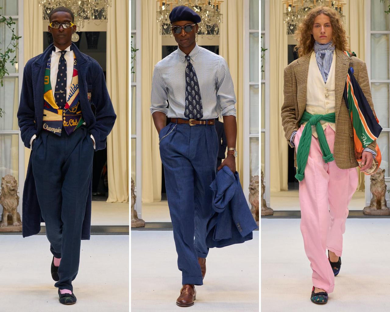 Ralph Lauren Milan show 2026 — Purple Label tailoring with ties