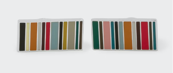 Paul Smith multicolour stripe enamel cufflinks