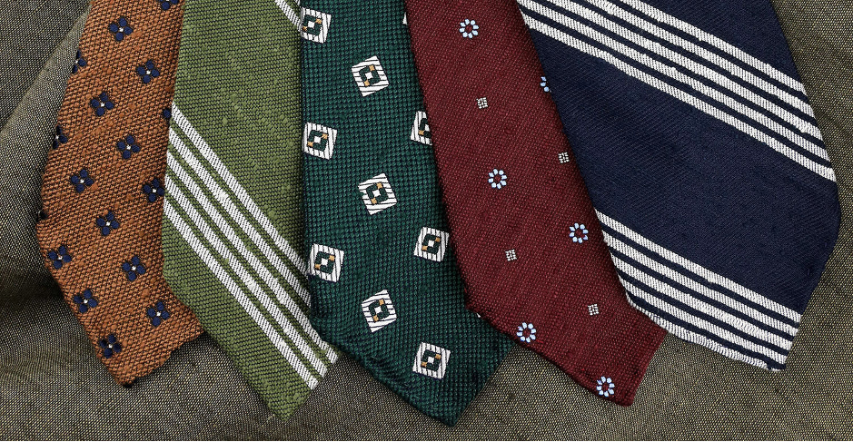 Shibumi grenadine ties — five patterns