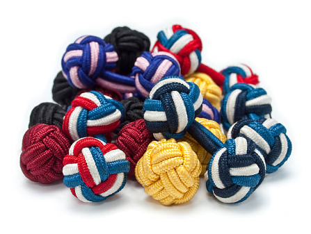 Turkish silk knot cufflinks