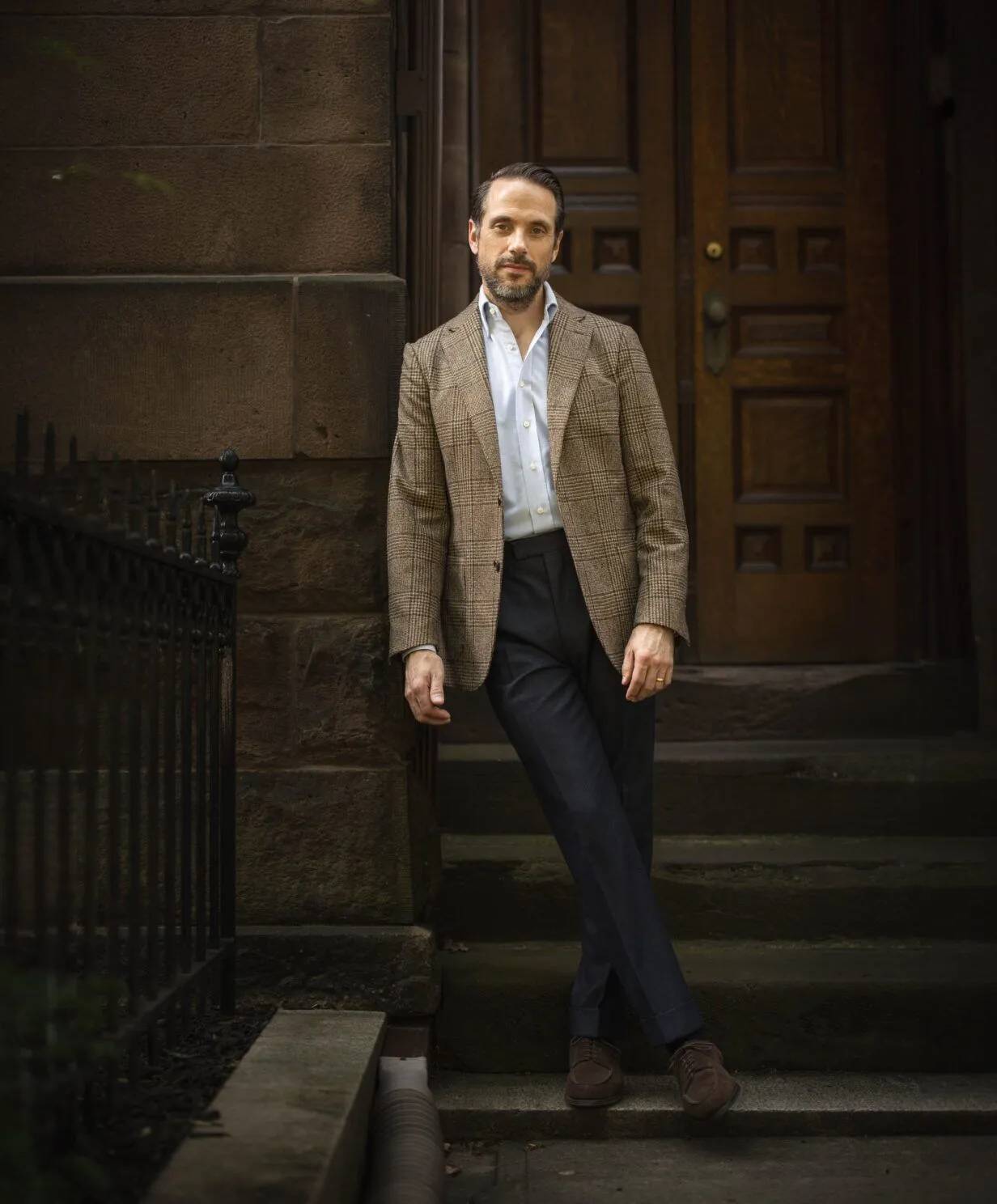 Soft-construction tweed jacket